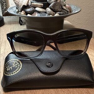 Ray-Ban Brown-to-Black Gradient Square Sunglasses